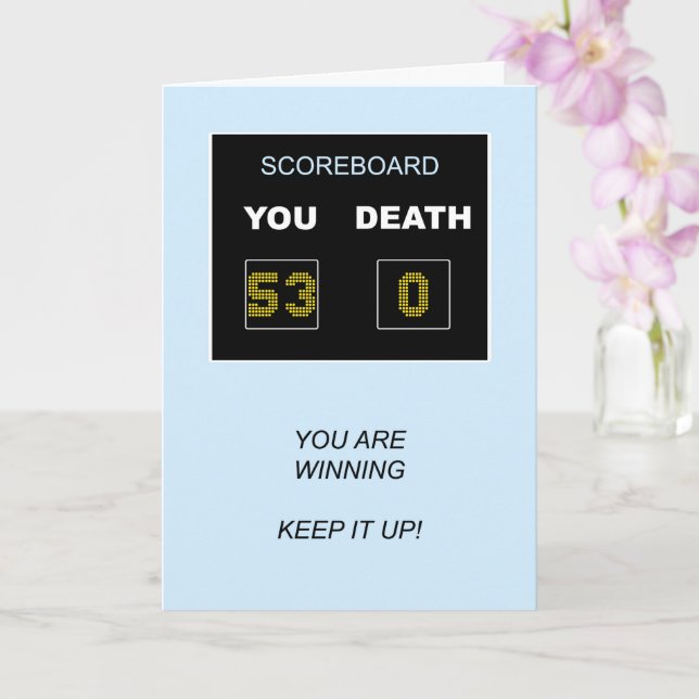 53rd Birthday Scoreboard Card (Orchid)