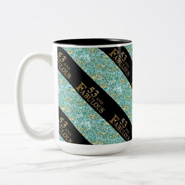 53rd Birthday  Two-Tone Coffee Mug (Left)