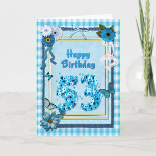 53rd Birthday with a scrapbook effect Card