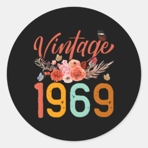 54 1969 Wildflower 54Th Classic Round Sticker