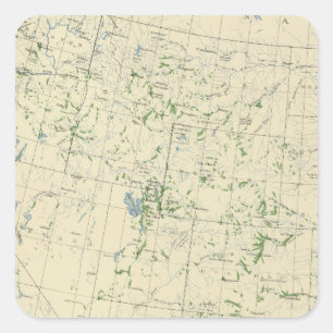 54 Areas irrigated 1889 Square Sticker
