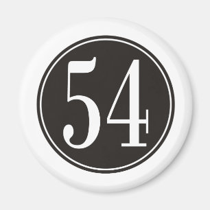 #54 Black Circle Magnet