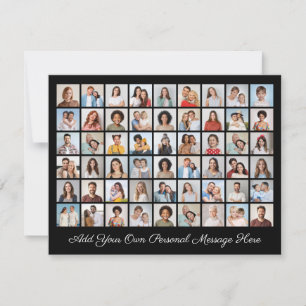 54 Photo Collage Add Your Own Greeting Holiday Card