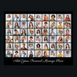 54 Photo Collage Add Your Own Greeting Poster<br><div class="desc">Create your own 54 Photo Collage for Christmas, Birthdays, Weddings, Anniversaries, Graduations, Father's Day, Mother's Day or any other Special Occasion, with our easy-to-use design tool. Add your favorite photos of friends, family, vacations, hobbies and pets and you'll have a stunning, one-of-a-kind photo collage. Our custom photo collage is perfect...</div>