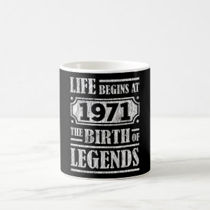 54 Year Old 1971 Birth Of Legend 54th Birthday Coffee Mug