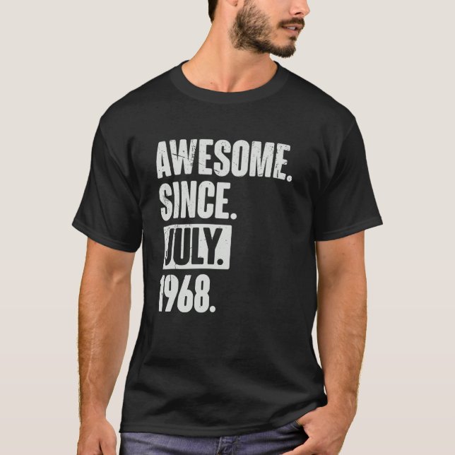 54 Year Old 54th Birthday   Awesome Since July 196 T-Shirt (Front)