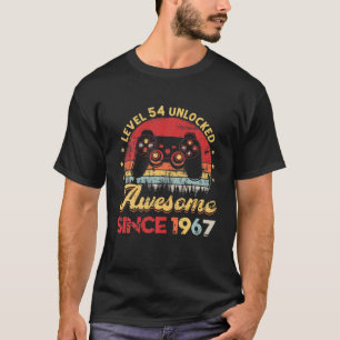 54 Year Old 54Th Birthday Gifts Level 54 Unlocked T-Shirt