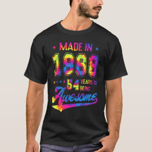54 Year Old Born In 1968 Tie Dye 54th Birthday Aw T-Shirt