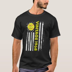 54 Year Old Vintage 1968 American Flag 54th Birth T-Shirt