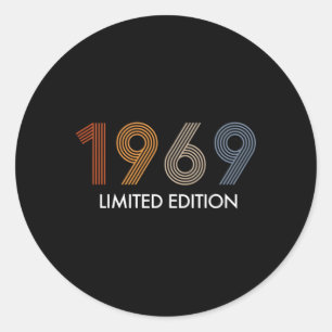 54 Years 1969 54Th Classic Round Sticker