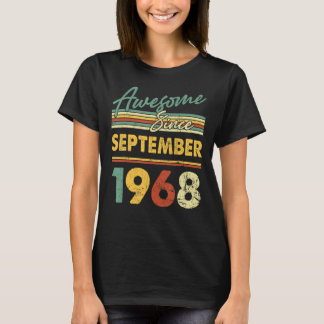 54 Years Old Awesome Since September 1968 54th 6 T-Shirt