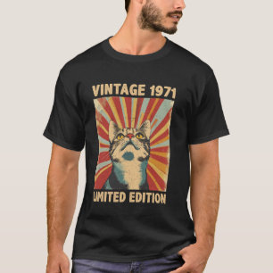 54 Years Old Gift Vintage 1971 Cat Lover 54th Birt T-Shirt