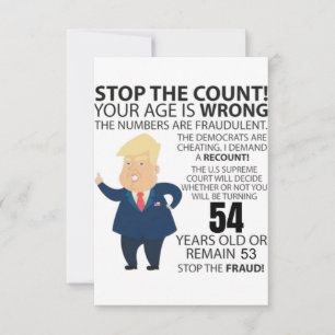 54 Years Trump Happy Birthday Present Funny