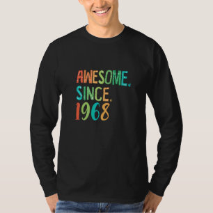54 Yrs Old Girl Heart Floral Decor Awesome Since T-Shirt