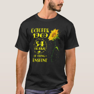 54th Birthday 54 Year Old Sunflower Lovers Born Oc T-Shirt