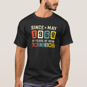 54th Birthday Awesome Since May 1968 Vintage T-Shirt