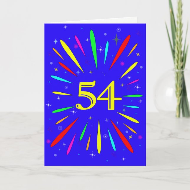 54th Birthday Explosion Card (Front)