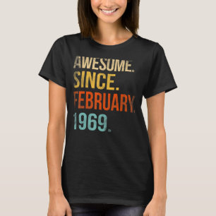 54th Birthday Gifts 54 Year Old Awesome Since Febr T-Shirt