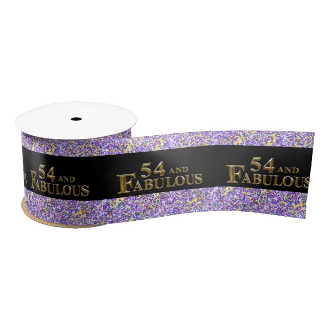 54th  Birthday  Satin Ribbon (Spool)
