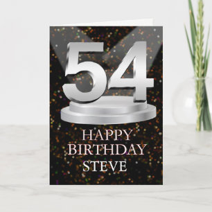 54th Birthday Spotlights Add A Name Card