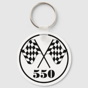550 Chequered Flags Key Ring