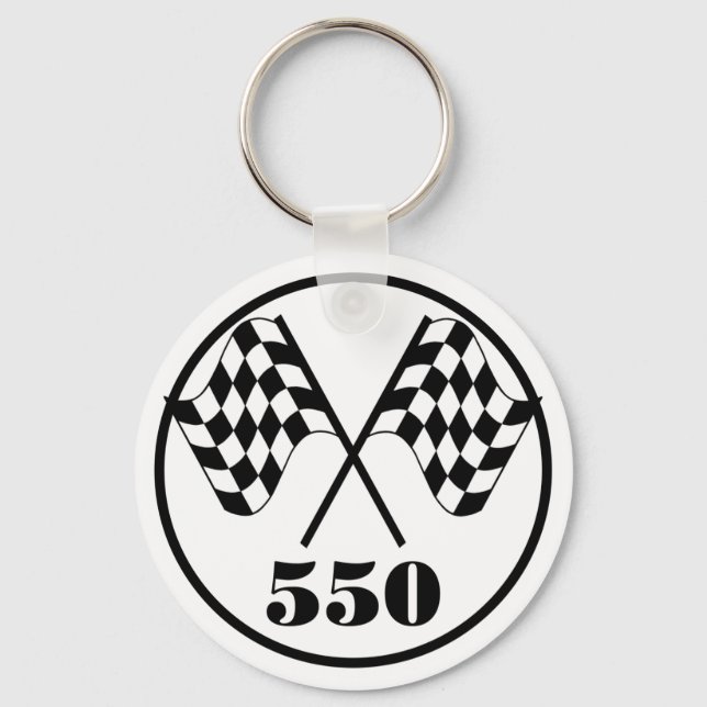 550 Chequered Flags Key Ring (Front)