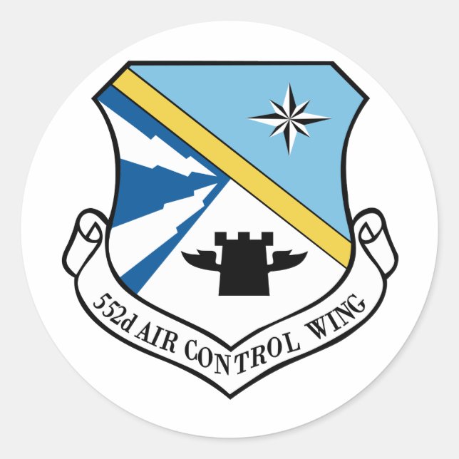 552nd Air Control Wing Classic Round Sticker (Front)