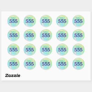 555 Angel Number Transformation Affirmation Classic Round Sticker