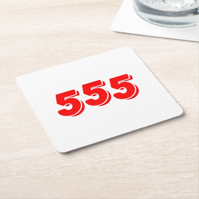 555 SQUARE PAPER COASTER (Angled)
