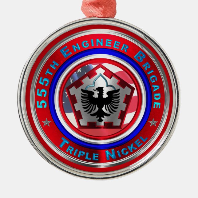 555TH ENGINEER BRIGADE METAL ORNAMENT (Front)