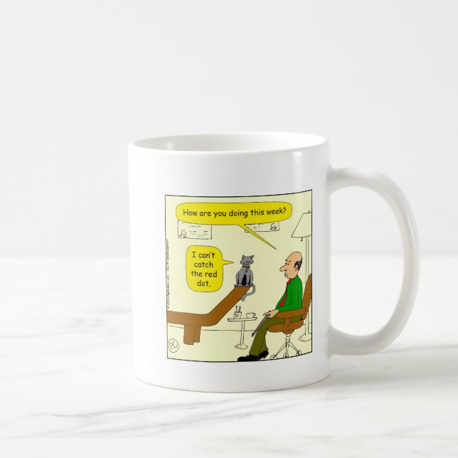 559 I can't catch the red dot cartoon Coffee Mug (Right)
