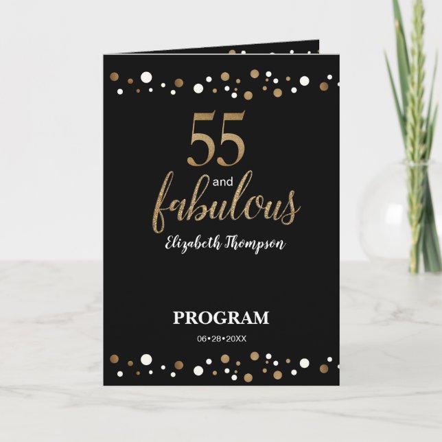 55 and fabulous fiftieth Birthday Program (Front)