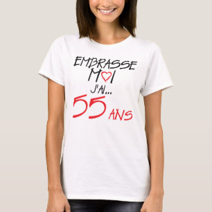 55_ans_kiss_me_birthday_heart_love T-Shirt