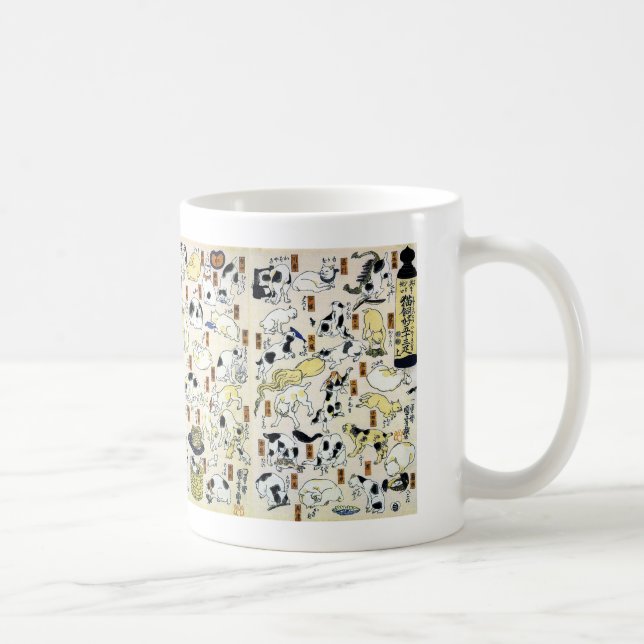 55 Cats representing the fifty-three stations Coffee Mug (Right)