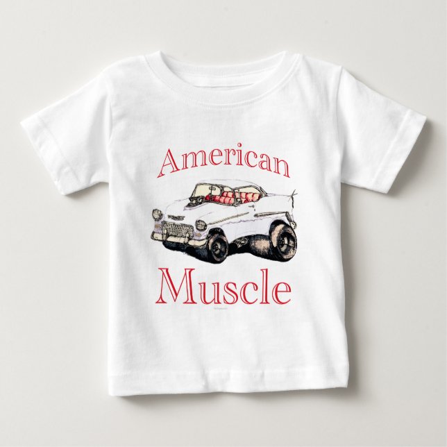 55 chevy American Muscle Baby T-Shirt (Front)