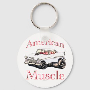 55 chevy American Muscle Key Ring