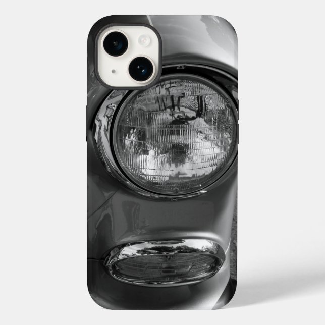 55 Chevy Headlight Grayscale Case-Mate iPhone Case (Back)