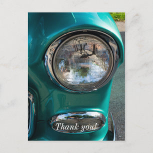 55 Chevy Headlight Postcard