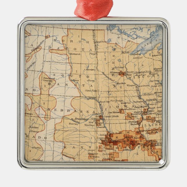 55 Density Negro population Metal Tree Decoration (Front)