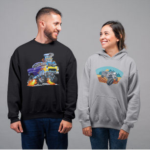 55 Funny Car Flaming Drag Track Beast Sweatshirt