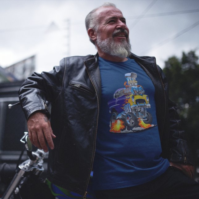 55 Funny Car Flaming Drag Track Beast T-Shirt (Creator Uploaded)