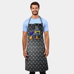 55 Funny Car Metal Diamond Chequered Plate Apron