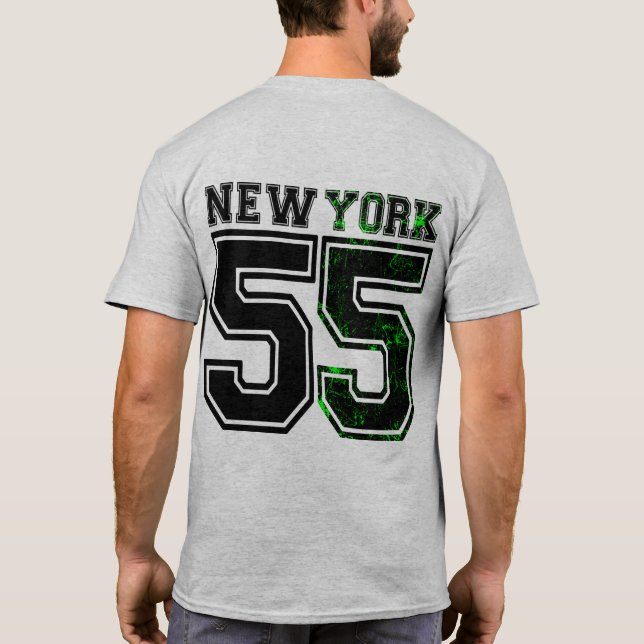 55 NEWYORK – Grunge Urban Streetwear Style T-Shirt (Back)