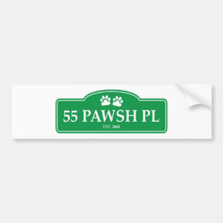 55 Pawsh Place Bumper Sticker