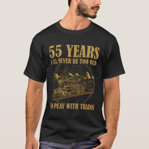 55 Railroad Steam Train 55Th T-Shirt