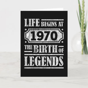 55 Year Old 1970 Birth Of Legend 55th Birthday Card