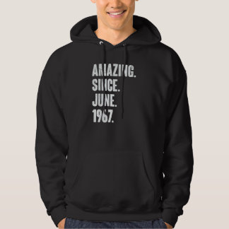 55 Year Old  55th Birthday  Amazing Since June 196 Hoodie