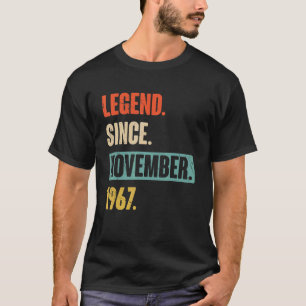 55 Year Old 55th Birthday BDay Legend Since Novem T-Shirt