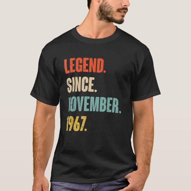 55 Year Old 55th Birthday   Legend Since November  T-Shirt (Front)