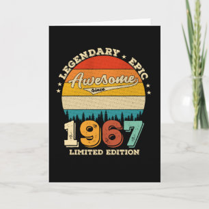 55 Year Old Awesome Since 1967 55th Birthday Gift Card